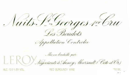 Leroy Les Boudots Nuits-Saint-Georges Premier Cru 1991, 750ml