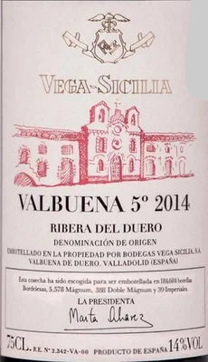 Vega Sicilia Tinto Valbuena 5 2014, 3L [WA 96]