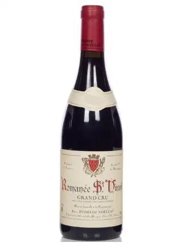 Wine bottle with a red label on a white background