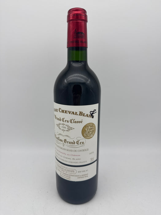 Cheval Blanc 1998, 750ml [WA 100] [small writing on label, see picture]