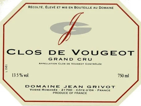 Domaine Jean Grivot Clos de Vougeot Grand Cru 2020, 750ml