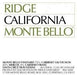 Ridge Monte Bello 2010, 750ml - World Class Wine