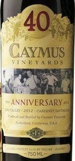 Caymus 40th Anniversary Cabernet Sauvignon 2012, 750ml — World