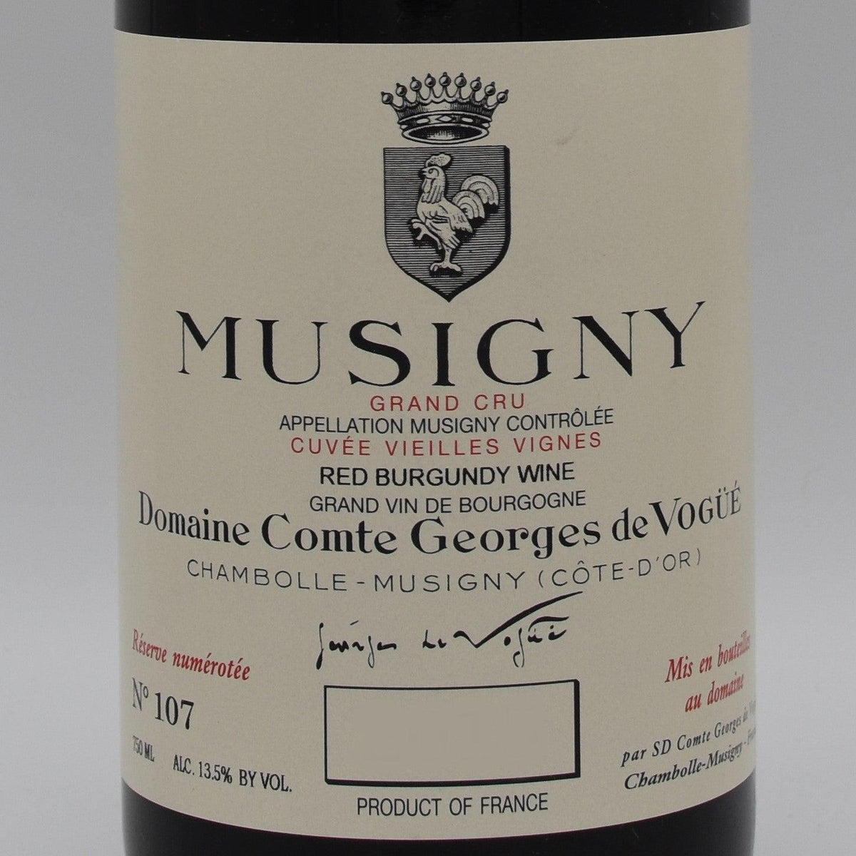 ワイン Vogue 2016 Musigny Grand Cru Cuvee V.V. 2016 Domaine Comte Georges de Vogüé Musigny Cuvée Vieilles Vignes