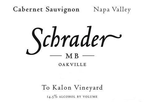 Schrader "Monastery Block To Kalon Vineyard" 2019, 750ml - World Class Wine